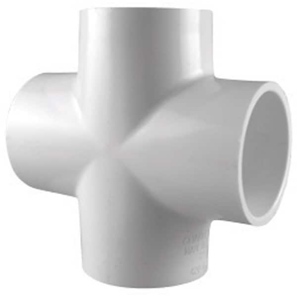 Charlotte Pipe And Foundry Charlotte Pipe Schedule 40 3/4 in. Slip X 3/4 in. D Slip PVC Cross 1 pk PVC 02410 0600 - main